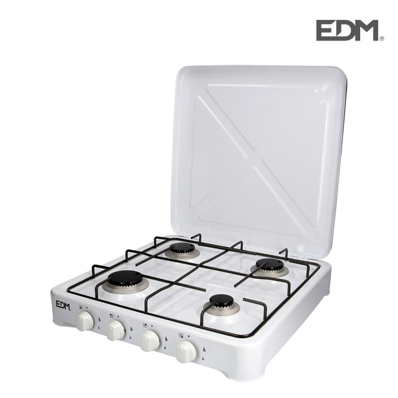Cocina de gas - esmaltada - 4 fuegos - edm