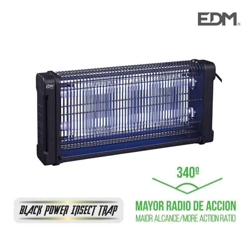 Mata insectos electrico con 2x10w tubos uv