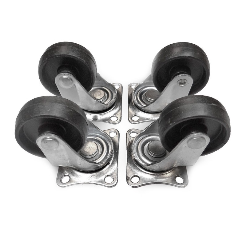 Set 4 rodes 32mm negres 