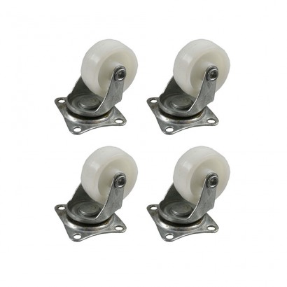 Set 4 rodes 40mm blanques 45x40mm 
