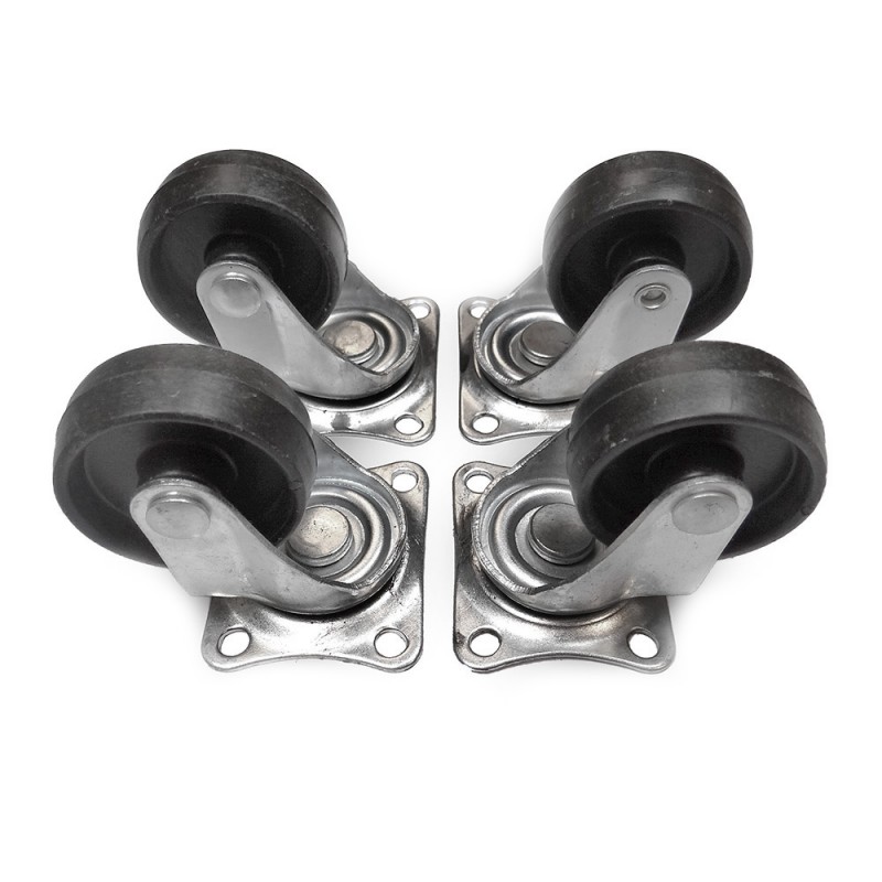 Set 4 rodes 50mm negres 
