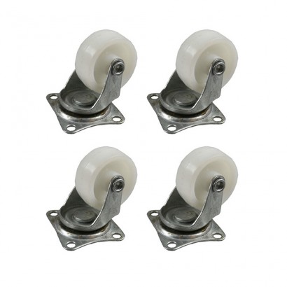 Set 4 rodes 50mm blanques 