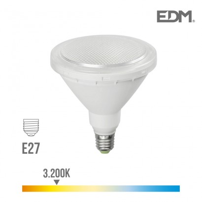 Bombeta par38 led e27 15w 1200 lm 3200k llum càlida ip64 edm