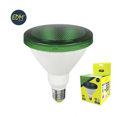 Bombeta par38 led e27 15w 1200 lm llum verda ip64 edm