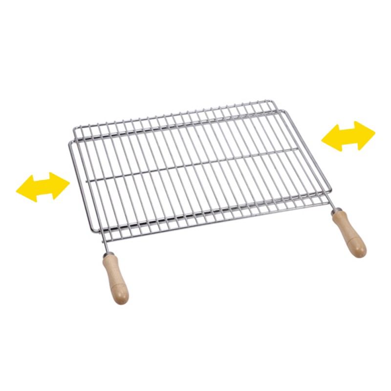 Parrilla barbacoa extensible 50x40cm acer zincat 