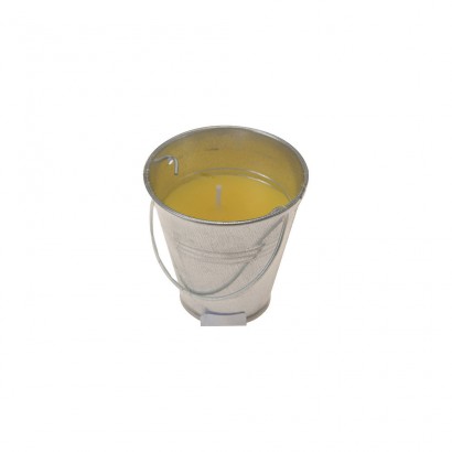 Espelma citronella antimosquits 30gr cubell metàl·lic