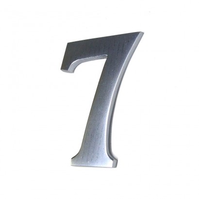 Numero 7 niquel mate 10cm fijacion invisible