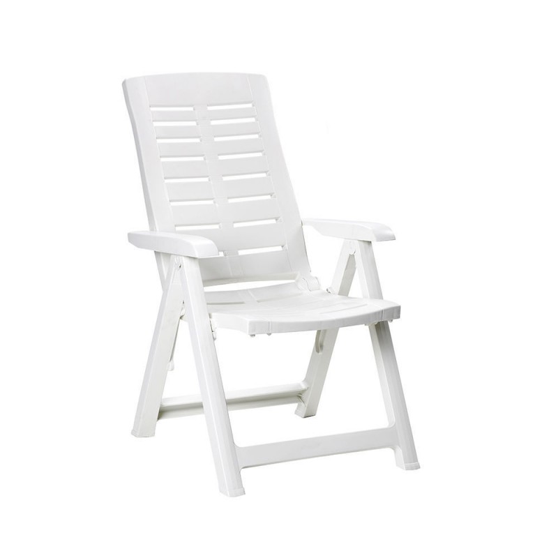 Butaca plegable multiposicions color blanc 60x61x109cm  ipae pro garden