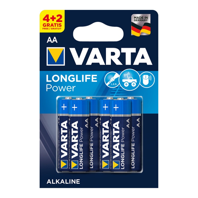 Pila alcalina lr-6 varta (blíster 6 piles 4+2) 