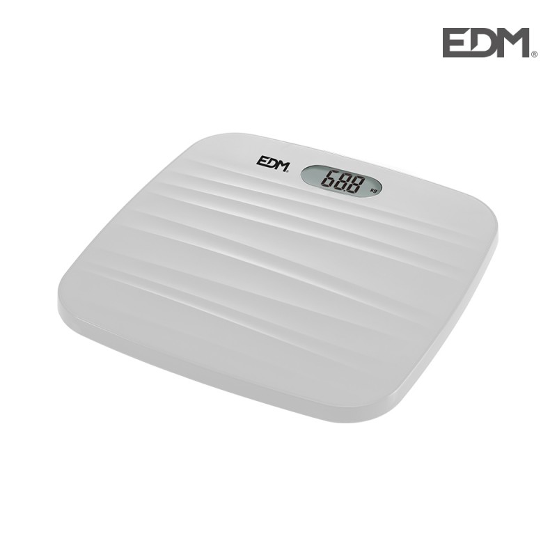Bàscula bany digital base rugosa blanca max. 180kg edm 