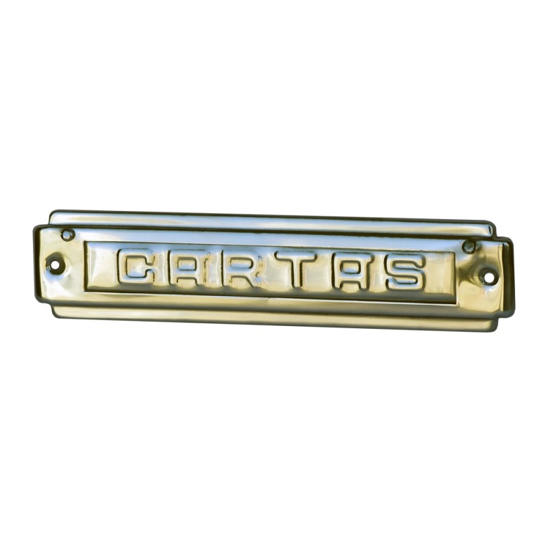 Placas buzon laton pulido 22x5cm
