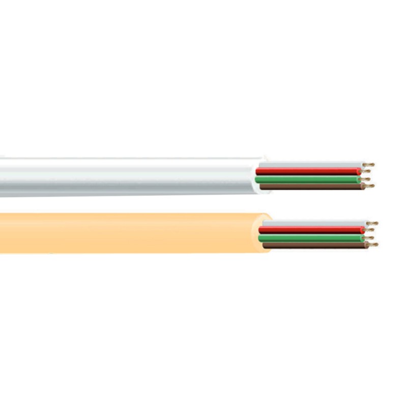 Cable telefònic pla 4 vies blanc edm     euro/mts