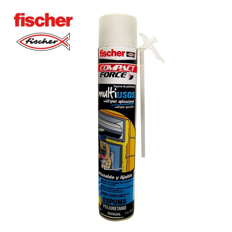Espuma poliuretano multiusos manual fischer 700ml