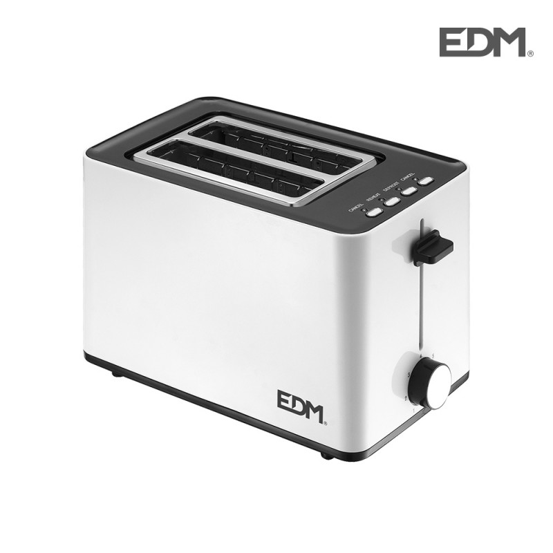 Torradora 850w doble ranura white design edm 