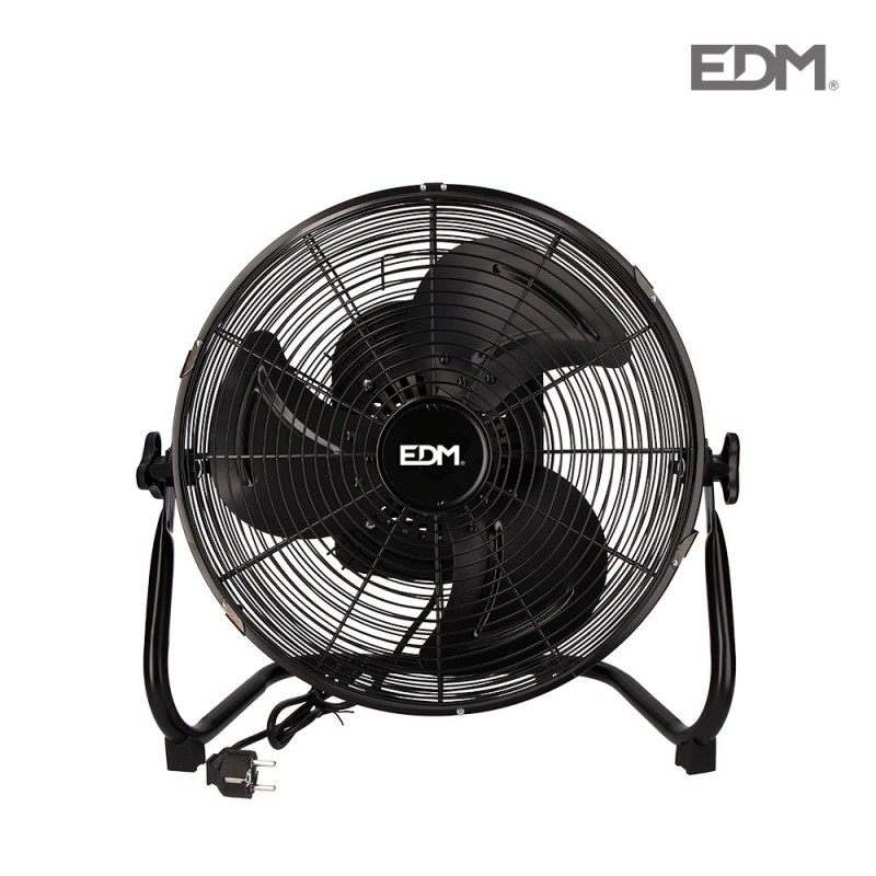 Ventilador industrial oscilante negro 45w  ø aspas 35 cm edm