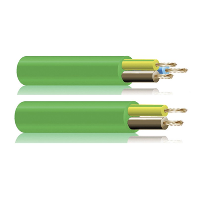 Manguera libre de halogenos verde 3x1mm  euro/mts