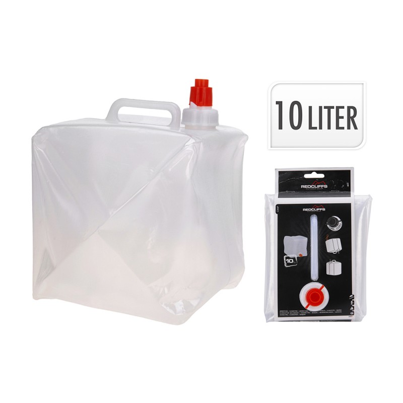 Deposito de agua de plastico para camping 10l 19x20x25cm