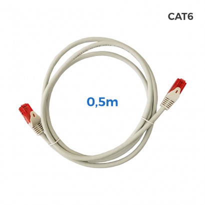 Cable utp cat6 cable de xarxa rj45 coure lszh gris 0.5m 