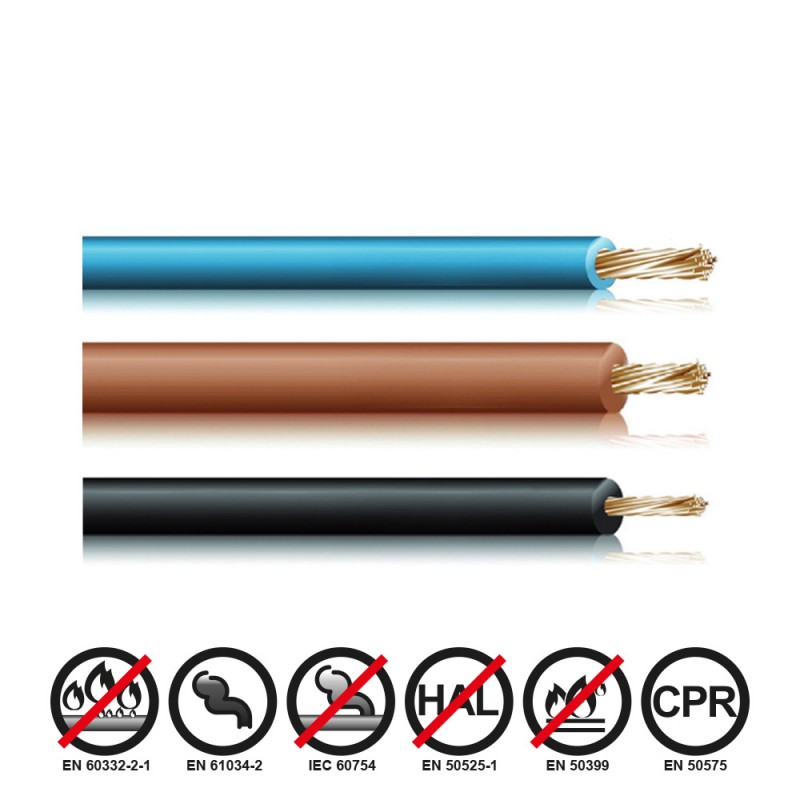 Cablecillo reforzado 1,5mm bicolor euro/mts