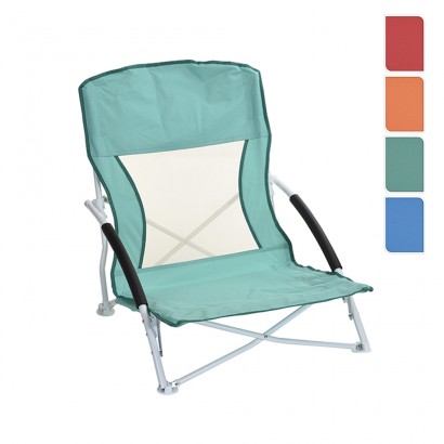 Cadira plegable metàl·lica platja colors assortits 