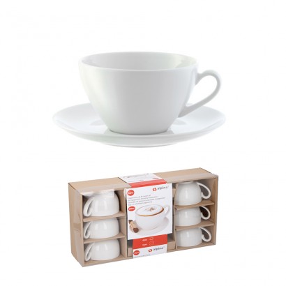 Set de 6 tasses de capuccino amb plat 