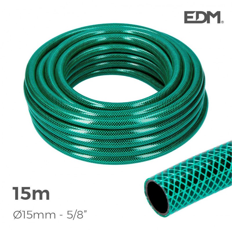 Mànega jardí basic line ø interior 15mm ø exterior 20mm (5/8") - rollo 15mts edm