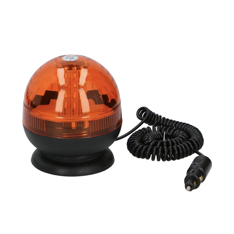 Llum giratòria led taronja 12/24v amb ventosa 