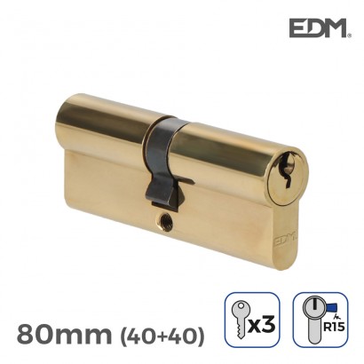 Bombin laton 80mm (40+40mm) leva larga r15 con 3 llaves de serreta incluidas edm