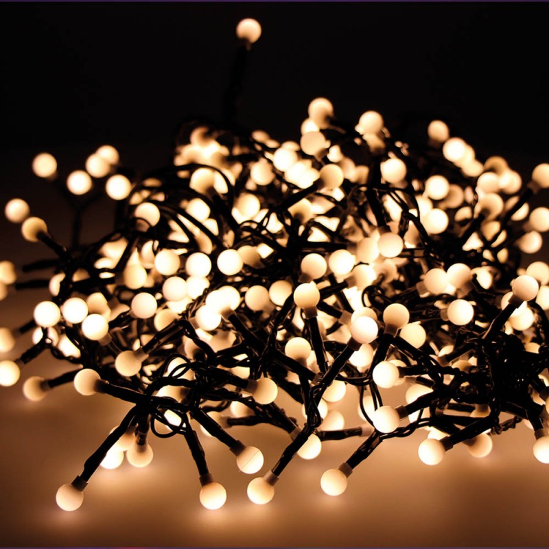 Garlanda "cherry compact"  parpadejant exterior 1100cm 500 led llum càlida