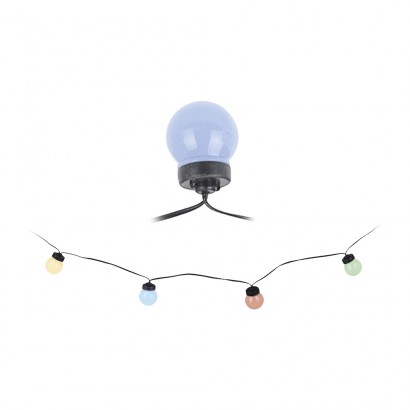 Guirnalda led bombillas esfericas para exterior multicolor 9,5m 20l