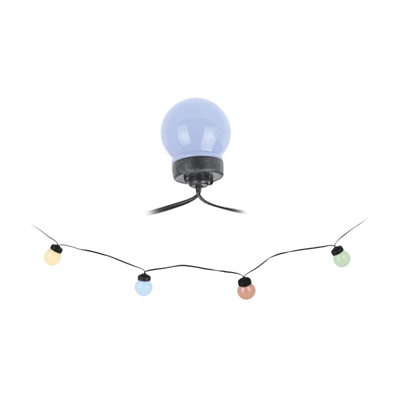 Garnalda led bombetes esfèriques per exterior multicolor 9,5m 20l 