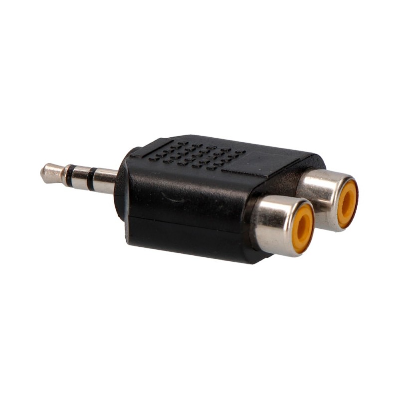 Adaptador jack 3,2mm mascle a 2 x rca femella (audio) stereo