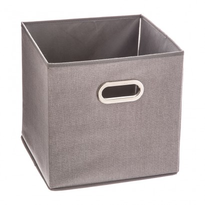 Caixa organitzadora color gris clar per prestatgeria 31x31cm