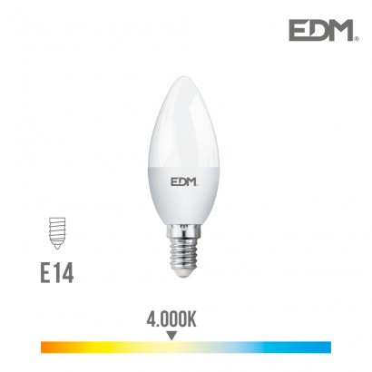 Bombeta espelma led e14 7w 600 lm 4000k llum dia edm