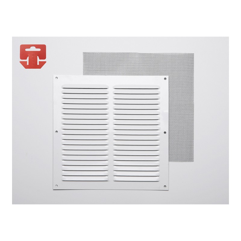 Rejilla c/mosq alum 0.6 blanco lacado 200x200mm (g)
