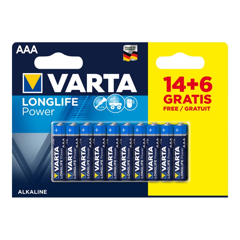 Pila varta high energy aaa 1.5v lr03 pack 14+6uni 