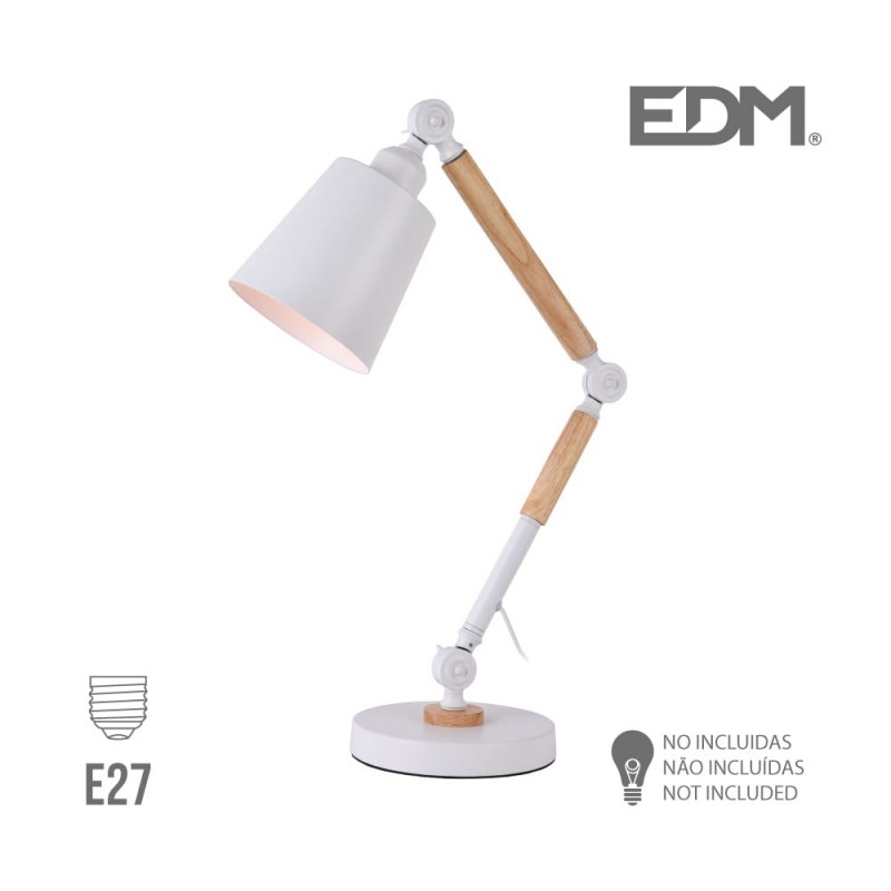 Flexo arquitecto  e27 blanco edm