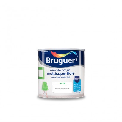 Esmalt acrylic multisuperficie mate blanc permanent 0,250l bruguer