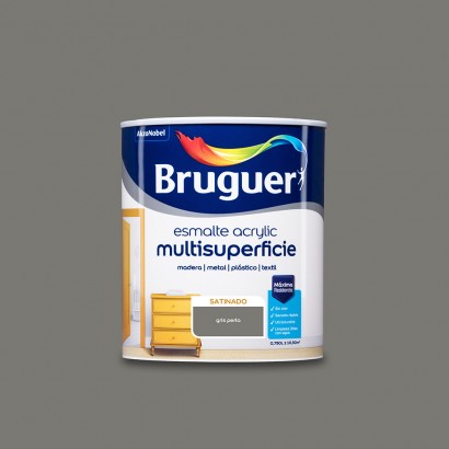 Esmalt acrylic multisuperficie satinat gris perla 0,750l bruguer