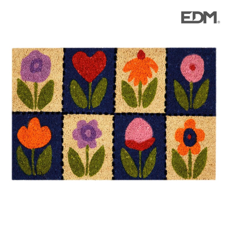 Felpudo 60x40cm modelo flores  edm