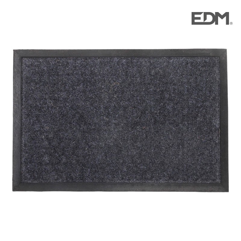 Felpudo 60x40cm liso gris oscuro  edm