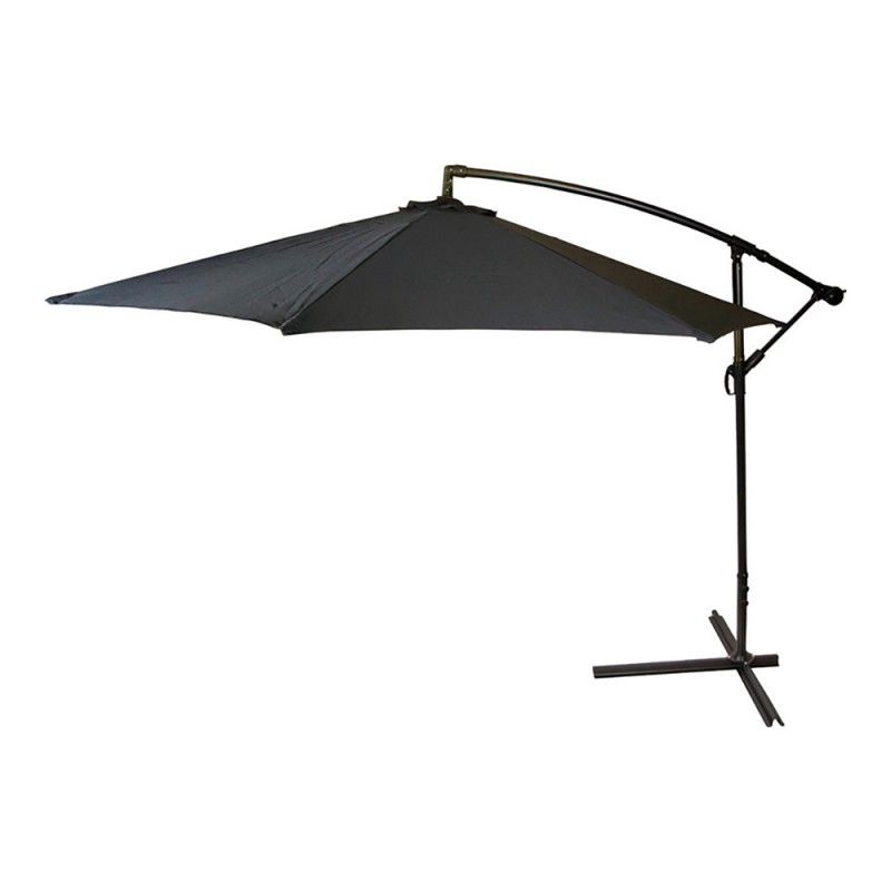 Parasol excentrico 270cm negro cuerpo aluminio