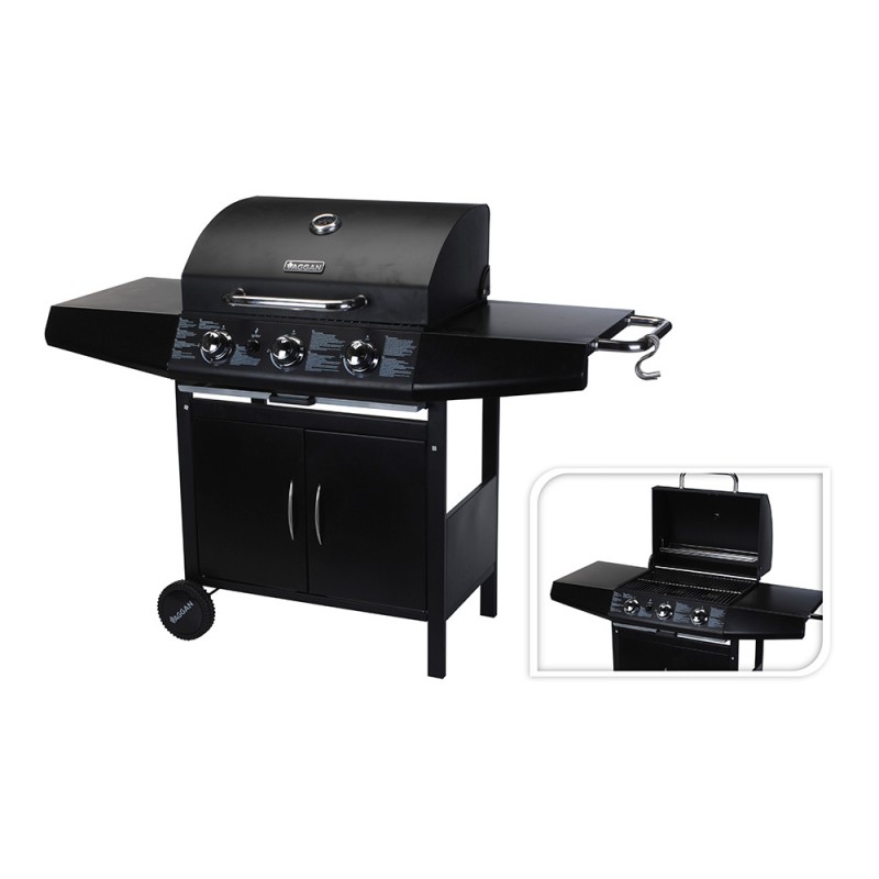 *ult.unidades* barbacoa de gas de 3 fuegos