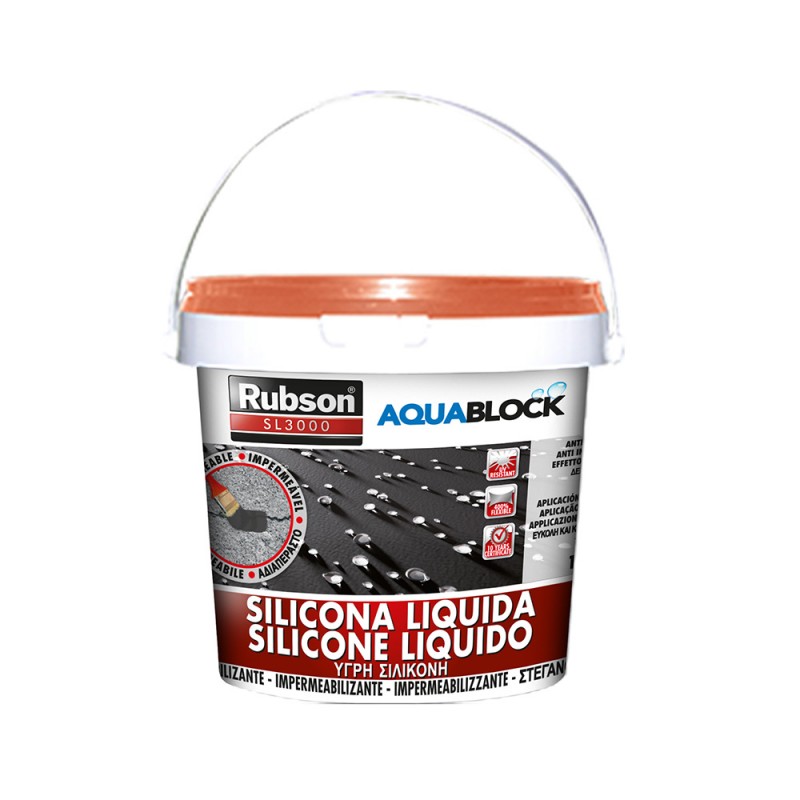 Rubson silicona liquida aquablock 1kg teja