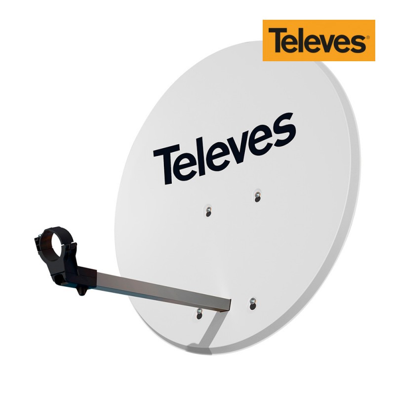 Antena parabòl·lica diàm.63cm offset disc alumini color blanc televés