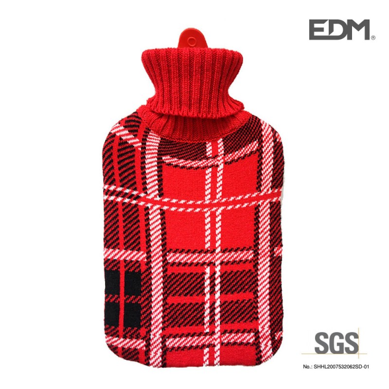 Bolsa de agua clasico escoces rojo 2l