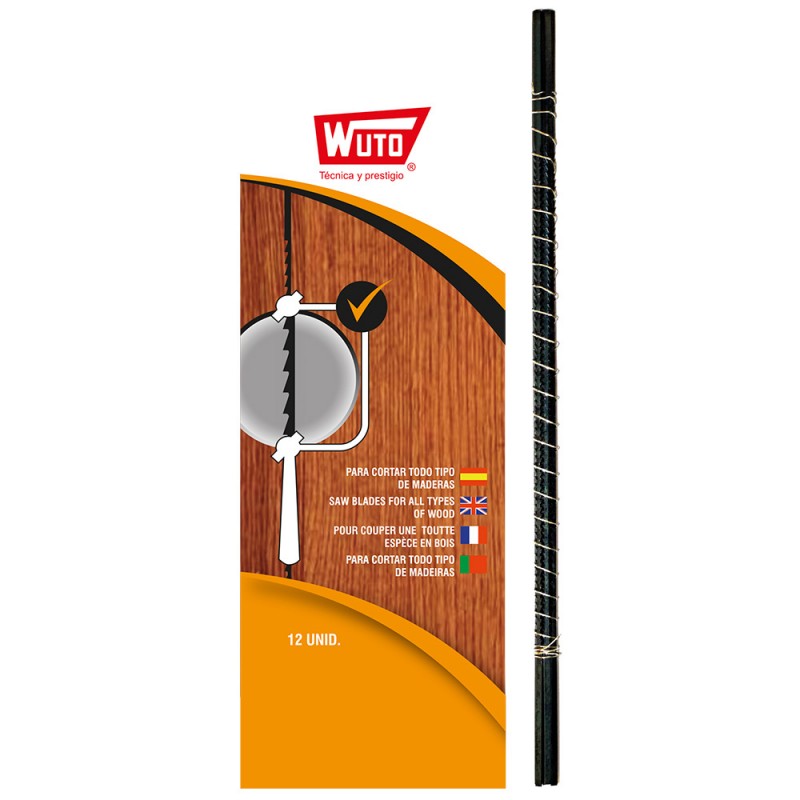 Serra marqueteria fusta 4/13cm 25tpi blister 12 serres wuto