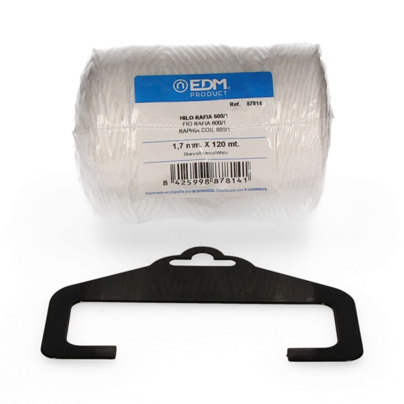 Fil rafia 600/1 bobina 220gm/120mts blanc 