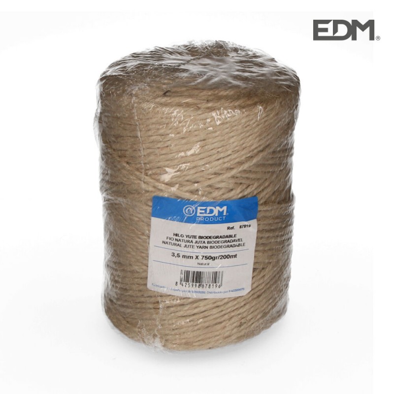 Fil natural yute biodegradable 3 amb bobina 750g/220mts