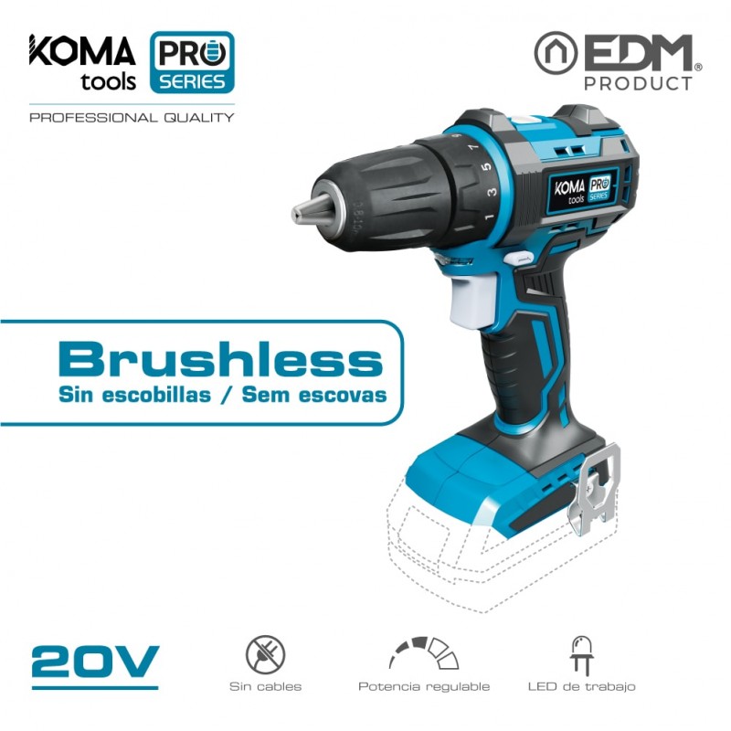 Cargolador 20v brushless (sense bateria i carregador) koma tools battery series edm 